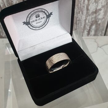 Personalised Sterling Silver Ring With Textured Surface, 2 of 12