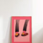 Pink Smile Socks Art Print, Fashion Illustration Print, thumbnail 4 of 4