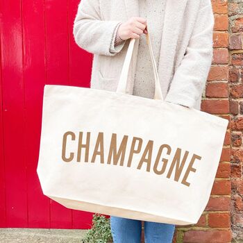Extra Large ‘Champagne’ Canvas Bag, 6 of 12
