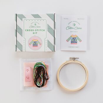 Let It Snow Christmas Cross Stitch Kit, 6 of 6