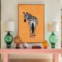 Custom Personalised Zebra Wearing Sneakers Art Print, thumbnail 4 of 9