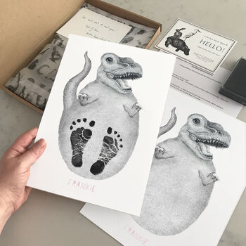 Personalised Baby Dinosaur Footprint Kit, 4 of 8