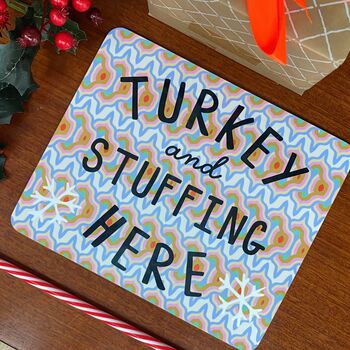 Turkey And Stuffing Here Centre Piece Serving Tablemat, 6 of 8