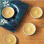 The Beekeeper Set Of Four Beeswax Tealight Candles, thumbnail 1 of 5