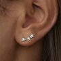 Christmas Sparkle Sterling Silver Crystal Star Earrings, thumbnail 5 of 8