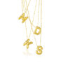 Initial Balloon Letter Necklace Sterling Silver In Gold, thumbnail 6 of 9