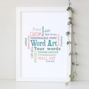 Personalised 90th Birthday Word Art Gift For Him, 6 of 6