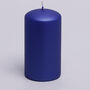 G Decor Grace Indigo Blue Metallic Shine Pillar Candle, thumbnail 6 of 7