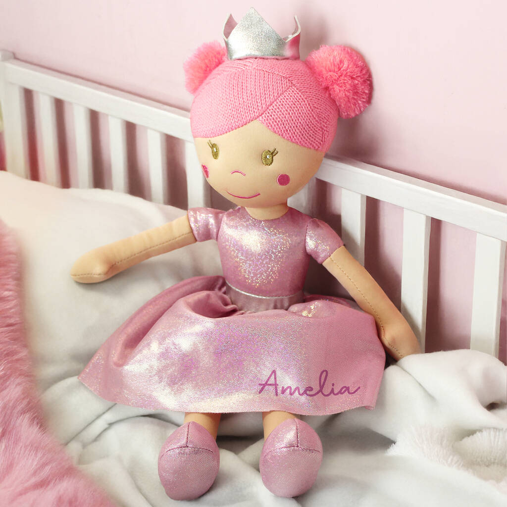 Personalised Princess Rag Doll Gift For Girls, 1 of 7
