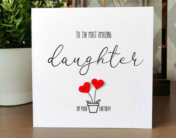 Personalised Birthday Card For Special Daughter, Handmade Card For Her, 2 of 3