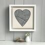 Silver / Gold Wedding Heart Shaped Map Print On Wood, thumbnail 6 of 10