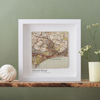 Personalised Square Map Location Retirement Print Gift, 3 of 6