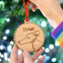 Dog Christmas Decoration Bauble Wooden Personalised, thumbnail 12 of 12