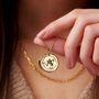 Floral Initial Wax Seal Birthstone Necklace, thumbnail 2 of 6
