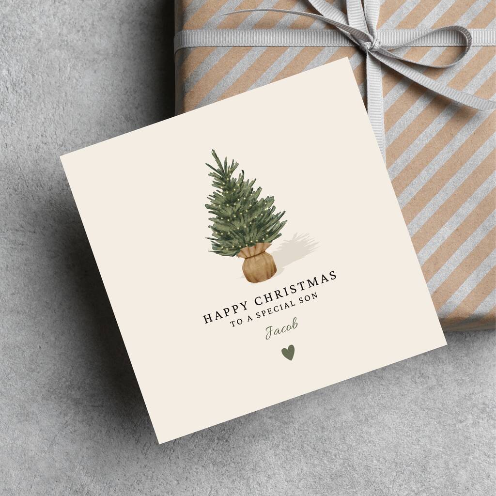 Personalised Christmas Card For A Special Son