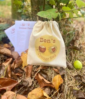 Personalised Conkers Bag And Game Set, 5 of 6