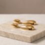 Sleek Teardrop 18k Gold Plated Earrings, thumbnail 1 of 3