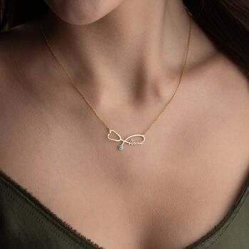 Personalised Stethoscope Name And Birthstone Necklace, 2 of 10
