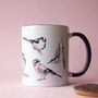 Inky Birds Blue Stoneware Mug, thumbnail 1 of 12