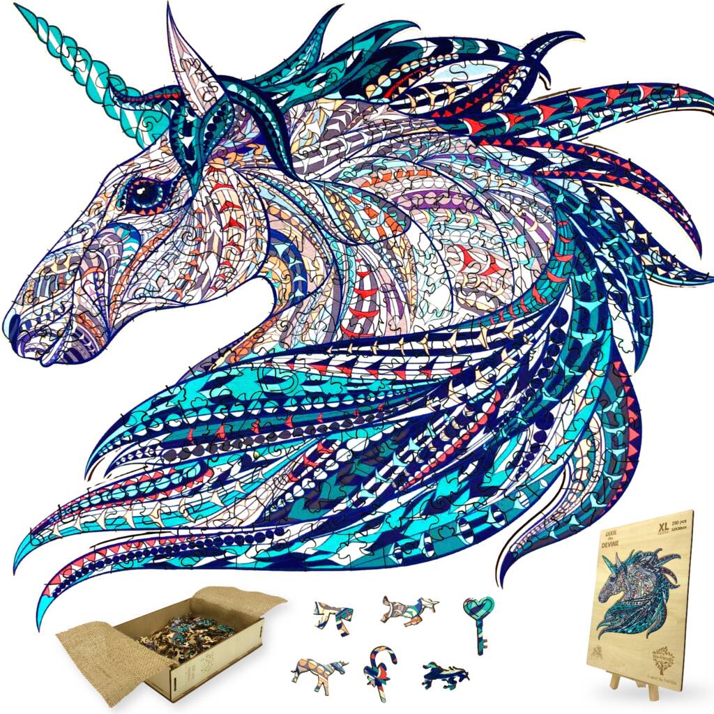Unicorn Wooden Jigsaw Puzzle For Adults With 250 Pieces, 1 of 5