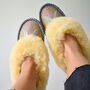 Bloom Handmade Sheepskin Moccasin Slippers, thumbnail 1 of 6