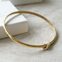 18ct Yellow Gold Vermeil Personalised Bangle, thumbnail 3 of 4