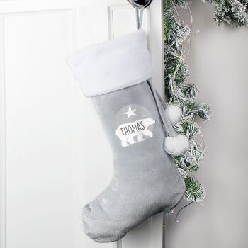 Personalised Polar Bear Christmas Stocking For All The Family, 2 of 3