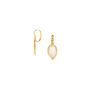 Oval Gold Plated Drop Hooks Earrings, thumbnail 3 of 3