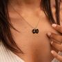 Personalised Gold Plated Little Twin Heart Necklace, thumbnail 7 of 10