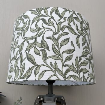 Entwistle Willow Green Botanical Drum Lampshade, 5 of 9