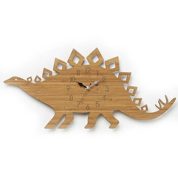 Stegosaurus Personalised Children's Dinosaur Clock, 2 of 3