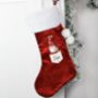 Personalised Gonk Family Red Christmas Stocking, thumbnail 5 of 5