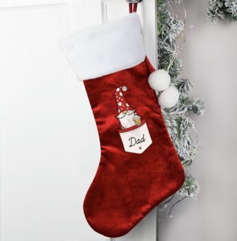 Personalised Gonk Family Red Christmas Stocking, 5 of 5