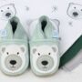 Dotty Fish Polar Bear Soft Leather Baby Shoes With Barefoot Soles, thumbnail 2 of 11