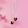 Healing Heart Garnet Gemstone Necklace, thumbnail 2 of 10