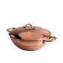 Solid Copper Stew Pot With Lid And Brass Handles, Tin Lined Inside, thumbnail 4 of 5