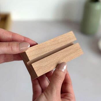 Minimal 2026 Monthly Desk Calendar With Wooden Holder, 3 of 10