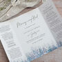 Whimsical Winter Gatedfold Wedding Invitation, thumbnail 2 of 6