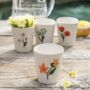 Set Of Four Hand Painted Flower Tumblers, thumbnail 3 of 3