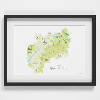 Map Of Gloucestershire, 2 of 8
