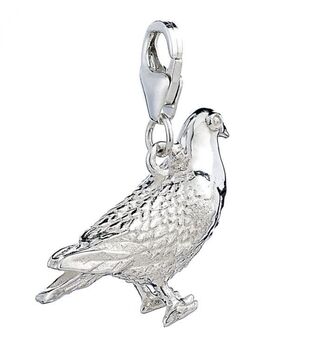 Racing Pigeon Sterling Silver Charm, 3 of 9
