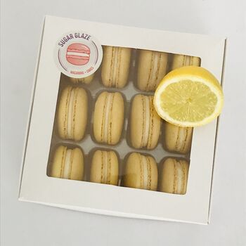 Lemon Yellow Macarons Gift Box Of 12, 2 of 4