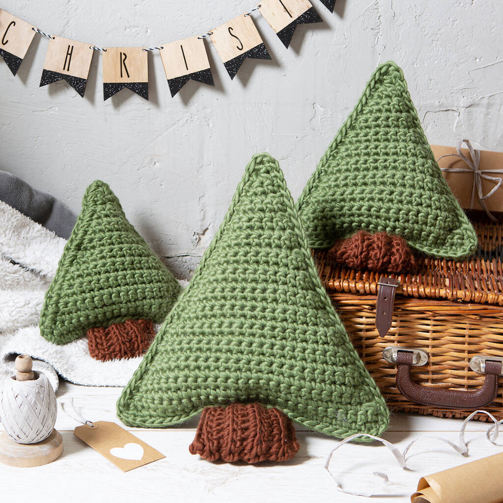 Pine Tree Cushion Crochet Kit, 1 of 8
