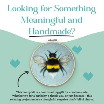 Bee In A Hoop Needle Felting Craft Kit, 4 of 10