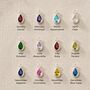 Personalised Girl's Sterling Silver Teardrop Birthstone Necklace, thumbnail 4 of 9