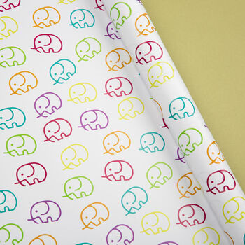 Childrens Elephant Wrapping Paper Set, 5 of 9