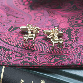 Stag Cufflinks In Solid Gold, 2 of 2