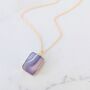 Amethyst Strata Necklace, Purple And Pink Tones, thumbnail 5 of 9