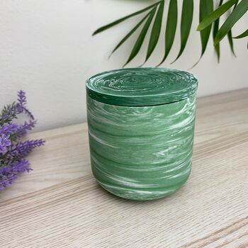 Smooth Emerald Green Storage Pot With Lid, 3 of 7