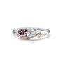 Dainty Pink Tourmaline And Pearl Ring, thumbnail 2 of 7